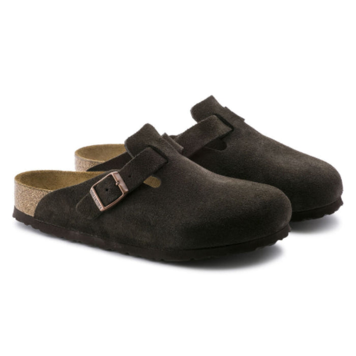 BIRKENSTOCK clogs Boston Soft Footbed Suede Leather Mocha Boston Soft Footbed Suede Leather Mocha