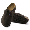 BIRKENSTOCK clogs Boston Soft Footbed Suede Leather Mocha Boston Soft Footbed Suede Leather Mocha