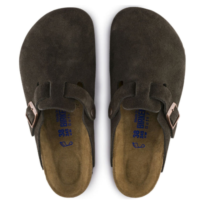 BIRKENSTOCK clogs Boston Soft Footbed Suede Leather Mocha Boston Soft Footbed Suede Leather Mocha