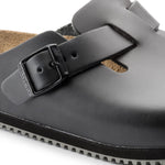 BIRKENSTOCK clogs Boston Super Grip Leather Black Boston Super Grip Leather Black