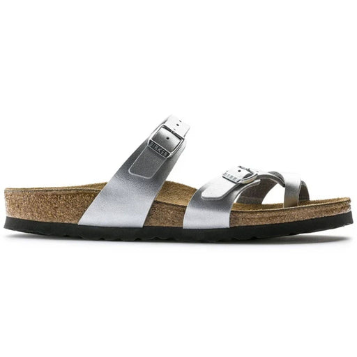 BIRKENSTOCK sandal 29 / Narrow / Medium Salina Kids Birko-Flor Metallic Silver White 886925945479 Salina Kids Birko-Flor Metallic Silver White