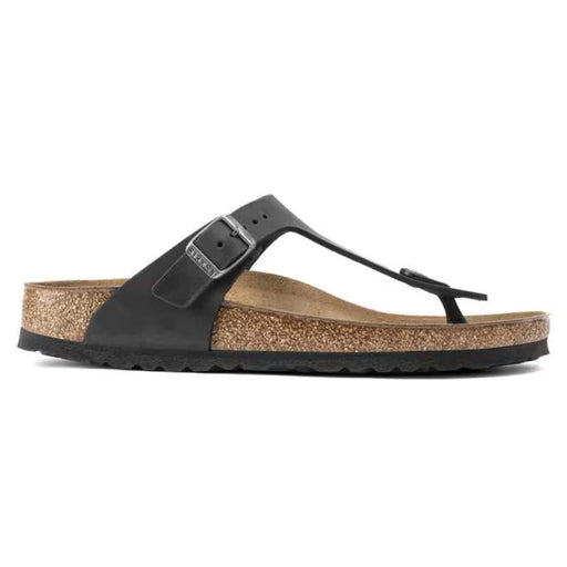 BIRKENSTOCK SANDAL 36 / Regular/Wide / Black Gizeh Oiled leather 809410266934 Gizeh Oiled leather