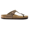 BIRKENSTOCK sandal 36 / Regular / Wide / Tobacco Brown Gizeh Oiled Leather 809410889355 Gizeh Oiled Leather