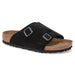 BIRKENSTOCK sandal 41 / Regular/Wide / Black Zürich Suede Leather 192761301387 Zürich Suede Leather