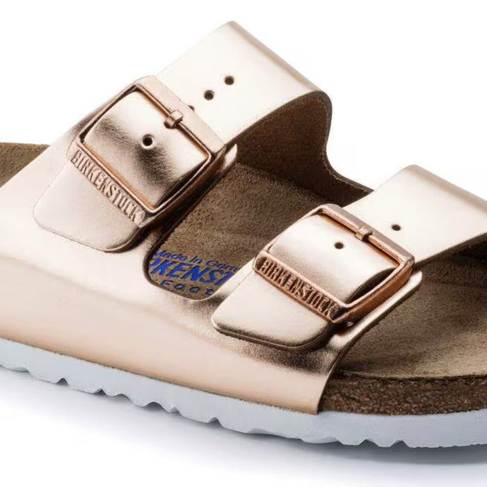BIRKENSTOCK SANDAL Arizona Soft Footbed Leather Metallic Arizona Soft Footbed Leather Metallic