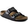 BIRKENSTOCK sandal EU 39/ Women 8-8.5 / Narrow / Medium Arizona Black Birko-Flor Patent 886925577069 Arizona Black Birko-Flor Patent / Narrow / Medium