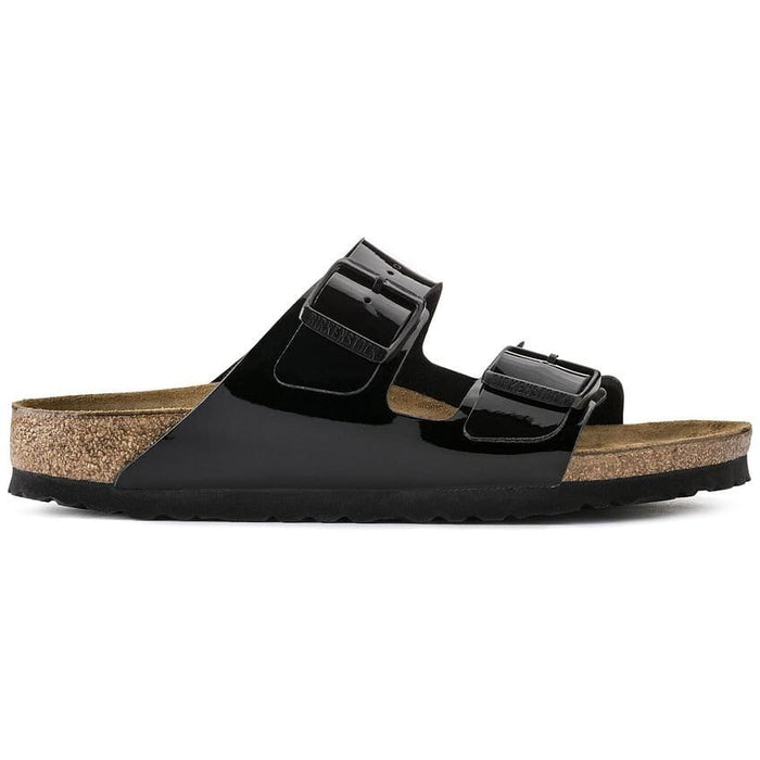 BIRKENSTOCK sandal EU 39/ Women 8-8.5 / Narrow / Medium Arizona Black Birko-Flor Patent 886925577069 Arizona Black Birko-Flor Patent