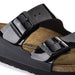 BIRKENSTOCK sandal EU 39/ Women 8-8.5 / Narrow / Medium Arizona Black Birko-Flor Patent 886925577069 Arizona Black Birko-Flor Patent