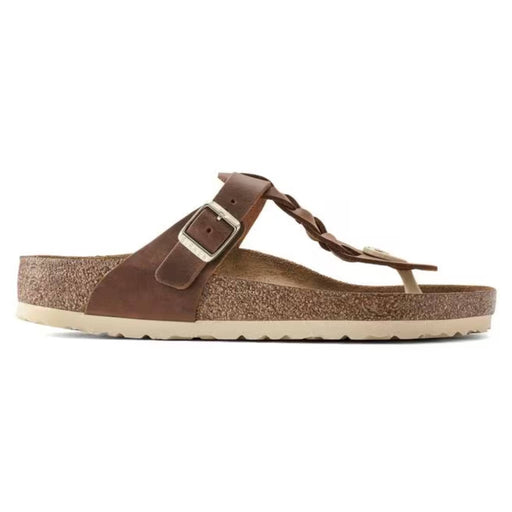 BIRKENSTOCK Sandals 36 / Regular / Wide Gizeh Braided Oiled Leather Cognac 887759276616 Gizeh Braided Oiled Leather Cognac