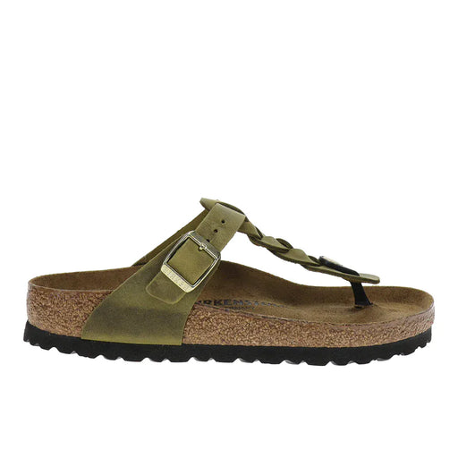 BIRKENSTOCK Sandals 36 / Regular / Wide / Green Gizeh Braided Oiled Leather Gizeh Braided Oiled Leather
