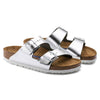 BIRKENSTOCK Sandals Arizona Metallic Soft Footbed Leather Arizona Metallic Soft Footbed Leather / Metallic Silver