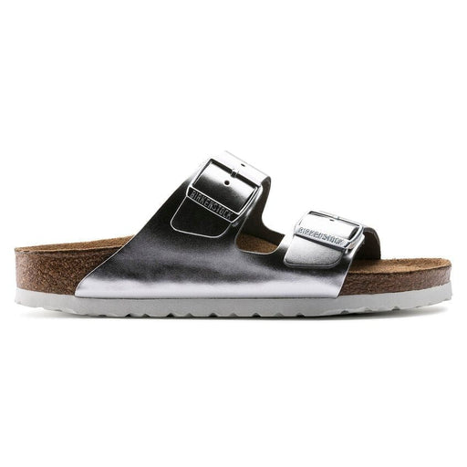 BIRKENSTOCK Sandals Arizona Metallic Soft Footbed Leather Arizona Metallic Soft Footbed Leather / Metallic Silver