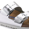 BIRKENSTOCK Sandals Arizona Metallic Soft Footbed Leather Arizona Metallic Soft Footbed Leather / Metallic Silver