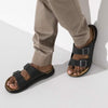 BIRKENSTOCK Sandals Arizona Rugged  Oiled Leather Black Arizona Rugged  Oiled Leather Black