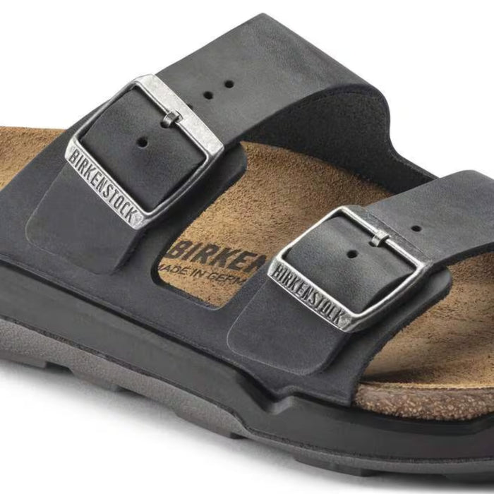 BIRKENSTOCK Sandals Arizona Rugged  Oiled Leather Black Arizona Rugged  Oiled Leather Black