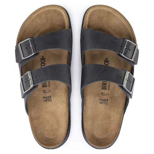 BIRKENSTOCK Sandals Arizona Rugged  Oiled Leather Black Arizona Rugged  Oiled Leather Black