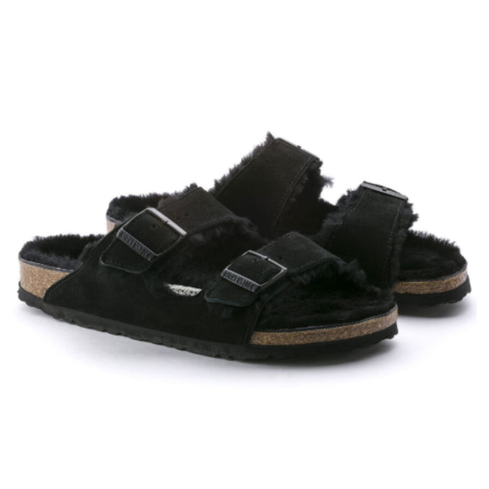 BIRKENSTOCK Sandals Arizona Shearling Suede Black Arizona Shearling Suede Black