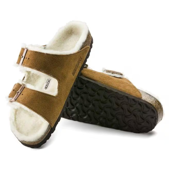 BIRKENSTOCK Sandals Arizona Shearling Suede Mink Arizona Shearling Suede Mink