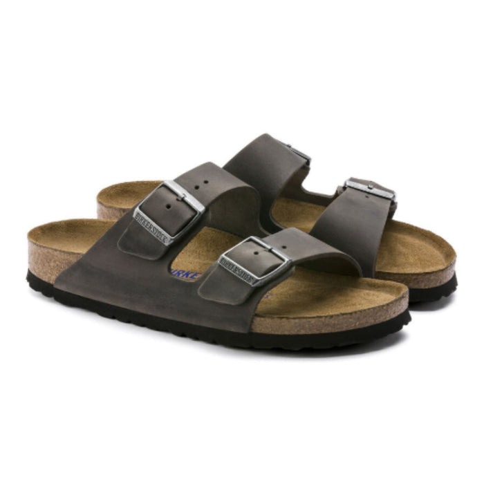 BIRKENSTOCK Sandals Arizona Soft Footbed Oiled Leather Iron Arizona Soft Footbed Oiled Leather Iron