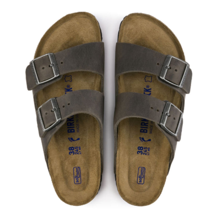 BIRKENSTOCK Sandals Arizona Soft Footbed Oiled Leather Iron Arizona Soft Footbed Oiled Leather Iron