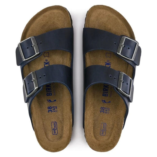 BIRKENSTOCK Sandals Arizona Soft Footbed Oiled Nubuck Leather Blue Arizona Soft Footbed Oiled Nubuck Leather Blue
