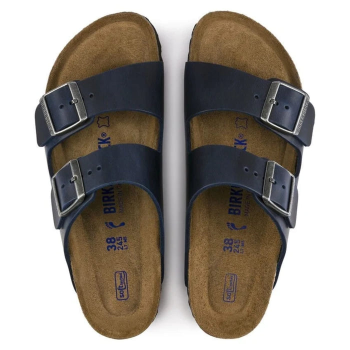 BIRKENSTOCK Sandals Arizona Soft Footbed Oiled Nubuck Leather Blue Arizona Soft Footbed Oiled Nubuck Leather Blue