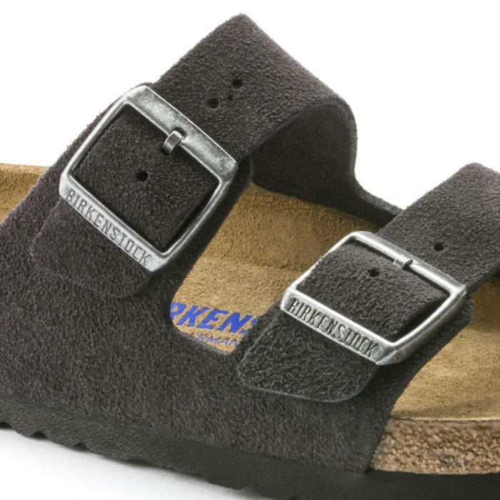 BIRKENSTOCK Sandals Arizona Soft Footbed Suede Leather Velvet Grey Arizona Soft Footbed Suede Leather Velvet Grey
