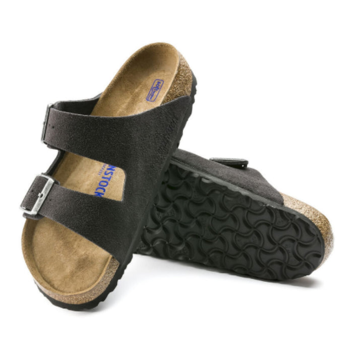 BIRKENSTOCK Sandals Arizona Soft Footbed Suede Leather Velvet Grey Arizona Soft Footbed Suede Leather Velvet Grey