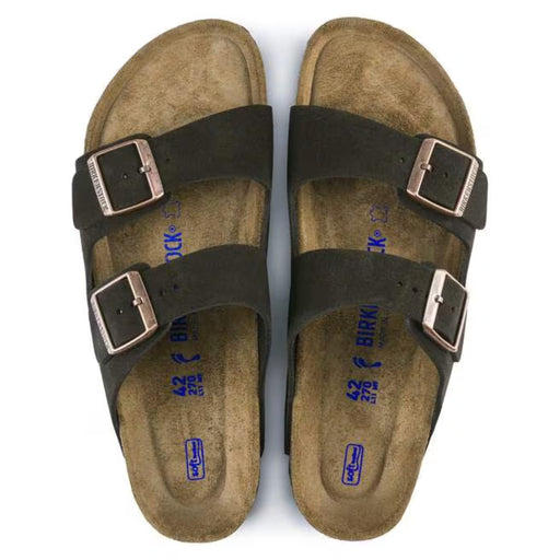 BIRKENSTOCK Sandals Arizona Suede Mocha Soft Footbed Arizona Suede Mocha Soft Footbed