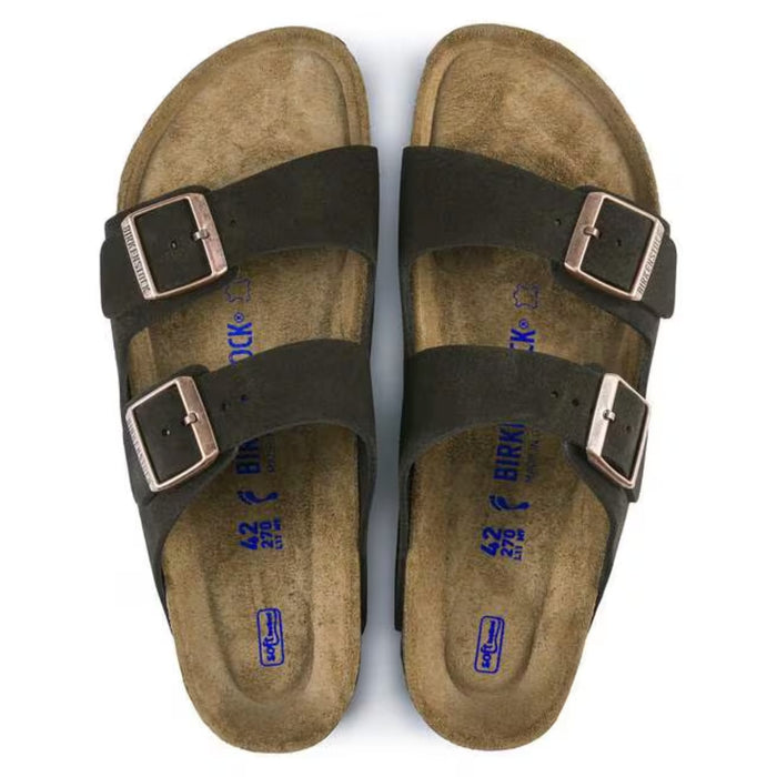 BIRKENSTOCK Sandals Arizona Suede Mocha Soft Footbed Arizona Suede Mocha Soft Footbed