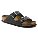 BIRKENSTOCK Sandals Birkenstock Unisex Arizona Oiled Leather Black Birkenstock Unisex Arizona Oiled Leather Black
