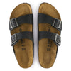 BIRKENSTOCK Sandals Birkenstock Unisex Arizona Oiled Leather Black Birkenstock Unisex Arizona Oiled Leather Black