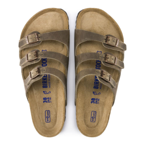 BIRKENSTOCK Sandals Florida Soft Footbed Oiled Leather Tobacco Brown Florida Soft Footbed Oiled Leather Tobacco Brown