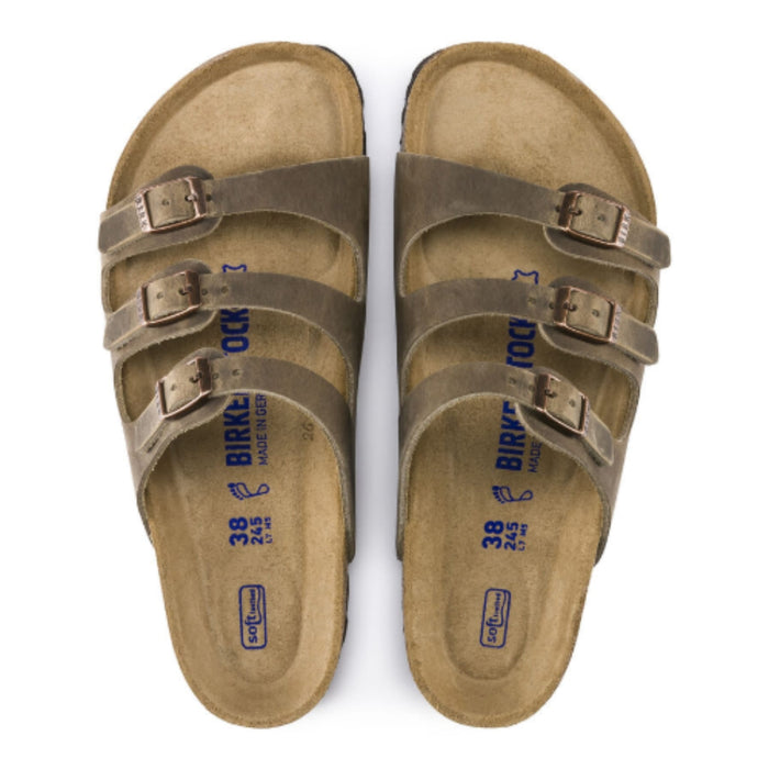 BIRKENSTOCK Sandals Florida Soft Footbed Oiled Leather Tobacco Brown Florida Soft Footbed Oiled Leather Tobacco Brown