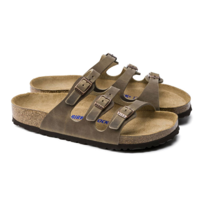 BIRKENSTOCK Sandals Florida Soft Footbed Oiled Leather Tobacco Brown Florida Soft Footbed Oiled Leather Tobacco Brown