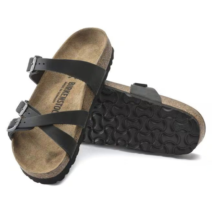 BIRKENSTOCK Sandals Franca Oiled Leather Black Franca Oiled Leather Black