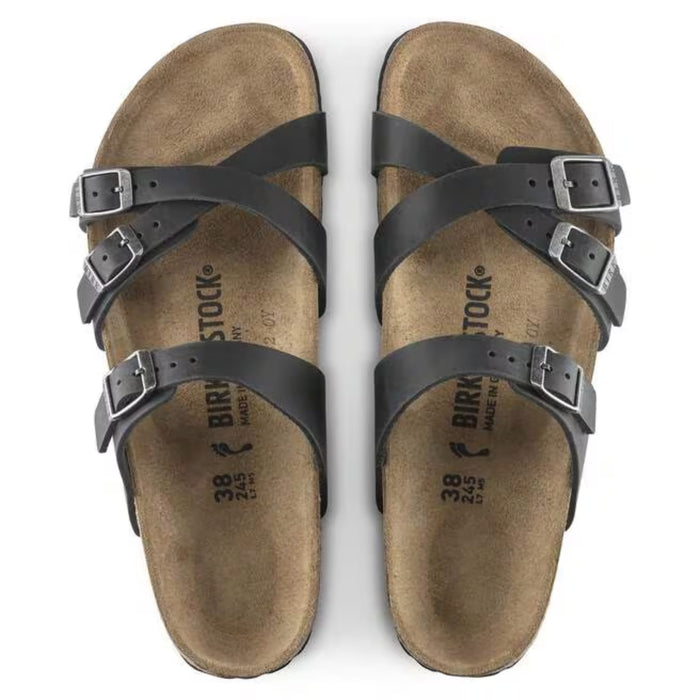 BIRKENSTOCK Sandals Franca Oiled Leather Black Franca Oiled Leather Black