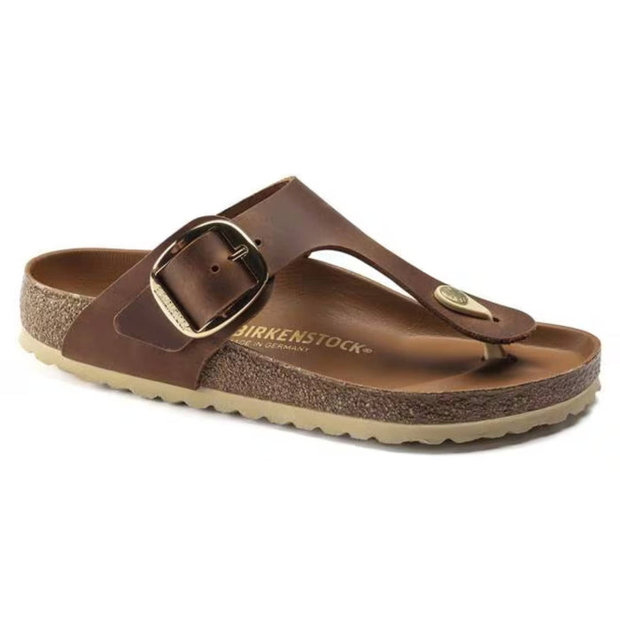 BIRKENSTOCK Sandals Gizeh Big Buckle Oiled Nubuck Leather Cognac Gizeh Big Buckle Oiled Nubuck Leather Cognac