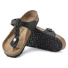 BIRKENSTOCK sandals Gizeh Oiled Leather Black Gizeh Oiled Leather Black