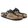 BIRKENSTOCK sandals Gizeh Oiled Leather Black Gizeh Oiled Leather Black