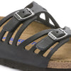 BIRKENSTOCK sandals Granada Soft Footbed Oiled Leather Black Granada Soft Footbed Oiled Leather Black