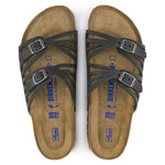 BIRKENSTOCK sandals Granada Soft Footbed Oiled Leather Black Granada Soft Footbed Oiled Leather Black