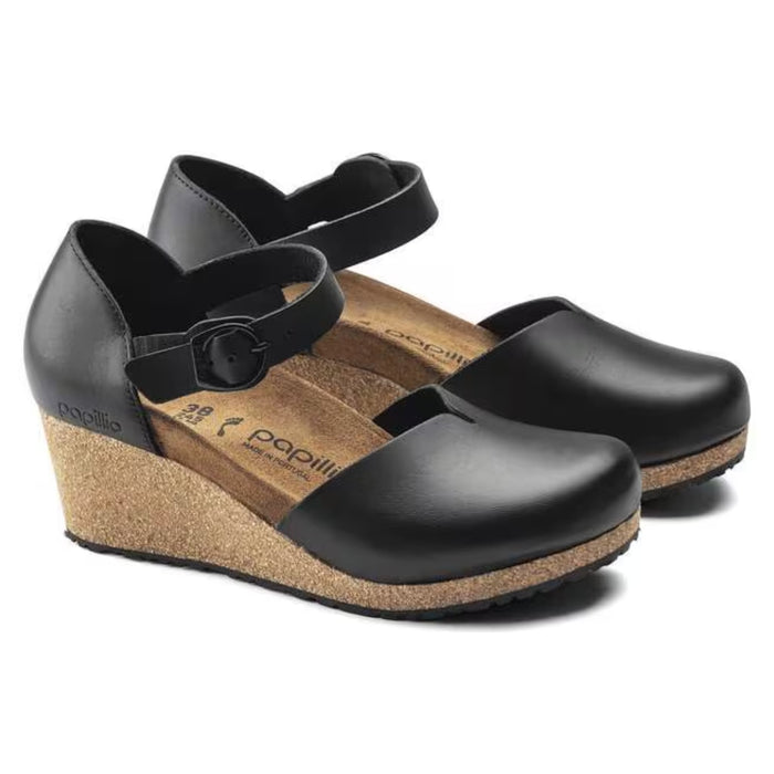 BIRKENSTOCK Wedge Mary Ring Buckle Black Mary Ring Buckle Black
