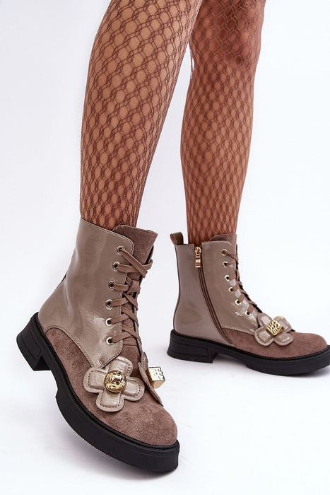 Florynne Floral-Laced Winter Boots