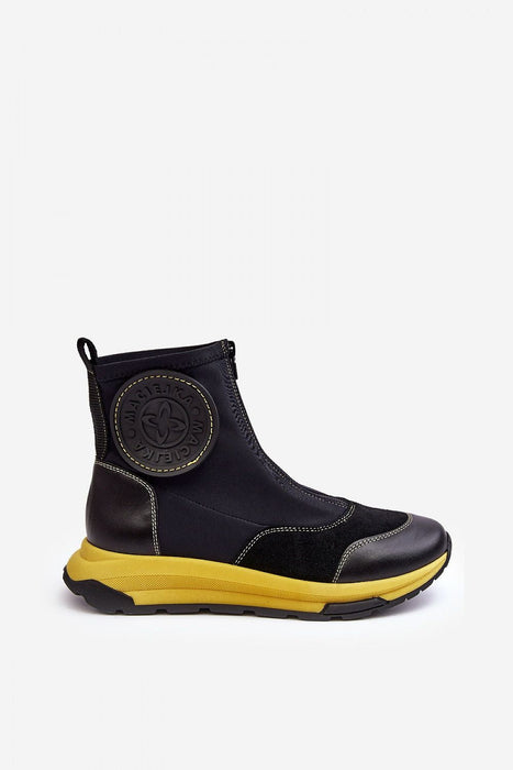 Ravena Leather Sport-Zip Boots