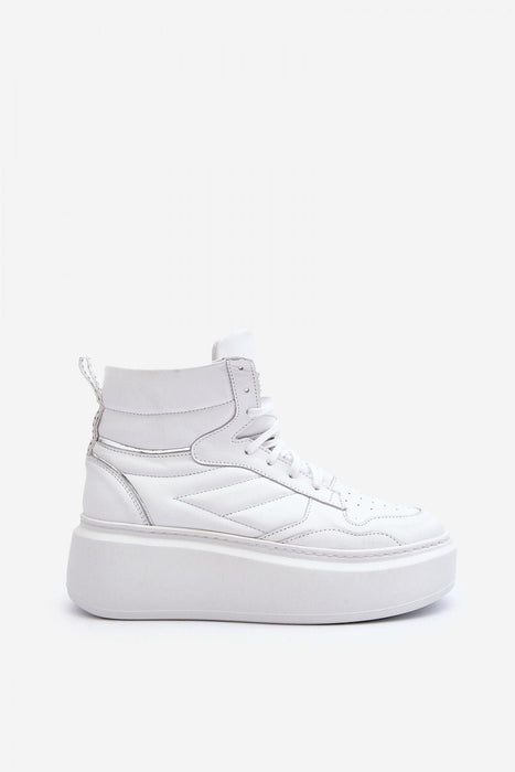 Valonne Leather Platform Trainers