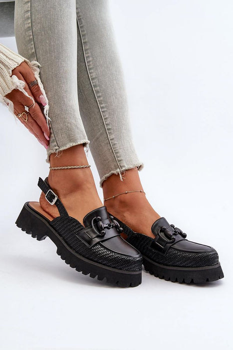 Larivena Buckled Low Platform Sandals