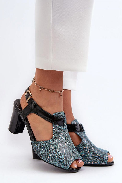 Carelia Buckled Post Heel Sandals