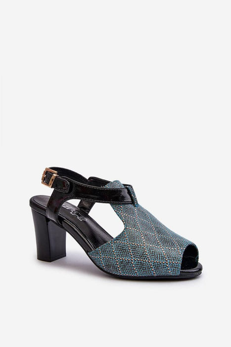 Carelia Buckled Post Heel Sandals