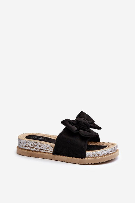 Alinara Suede Knot Platform Slides